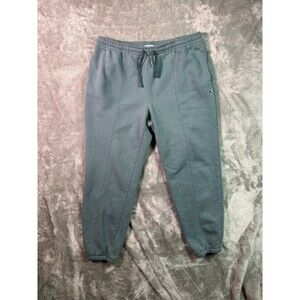 Champion Sweatpants Mens Large Green Standard Joggers Drawstring Cuffed Logo